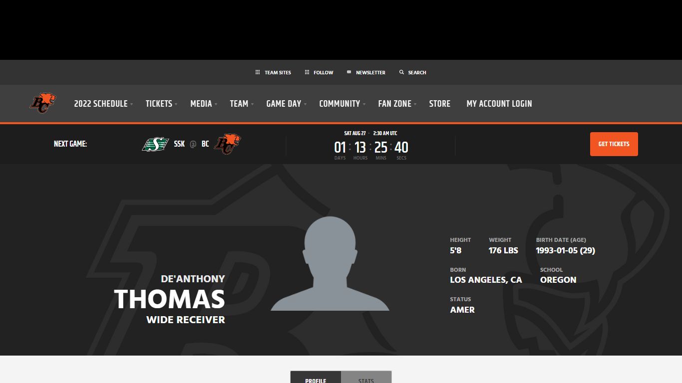 De’Anthony Thomas – BC Lions